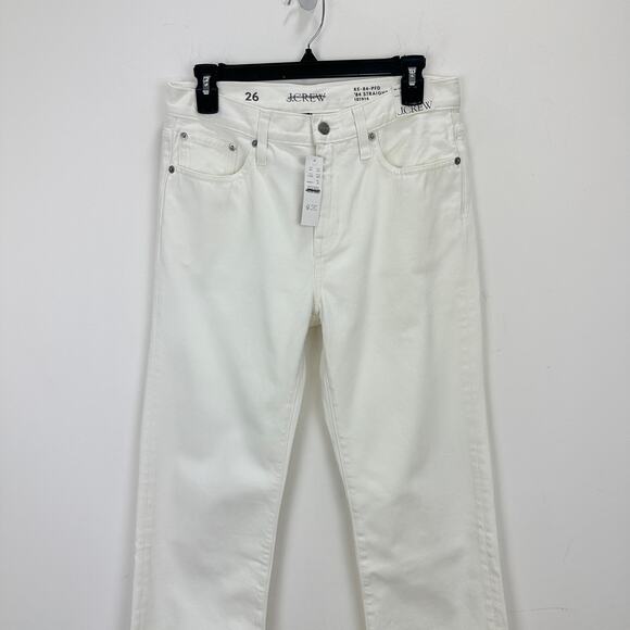 J.Crew Mid Rise Straight Jean 1984 Rigid White Denim Womens Relaxed US 26 NWT - Picture 12 of 14